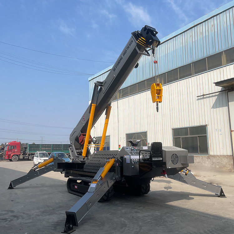 Electrical construction 12 ton spider crane 21 m boom electric movable small spider crane price