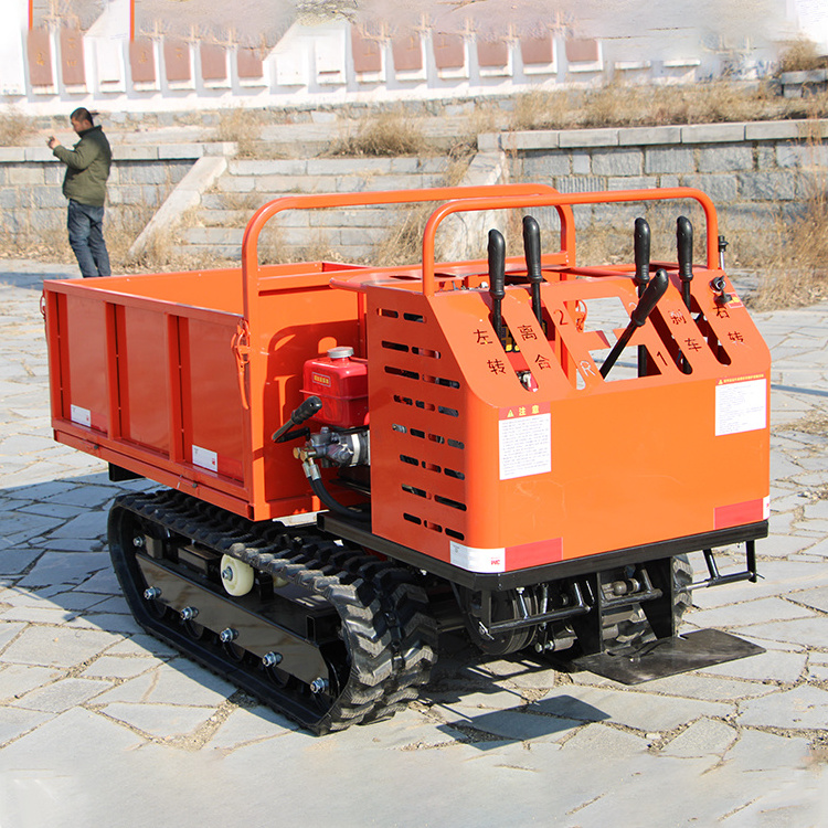 Factory crawler tipper truck vehicles small transporter flexible crawler 1.2Ton mini tracked dumper for sale