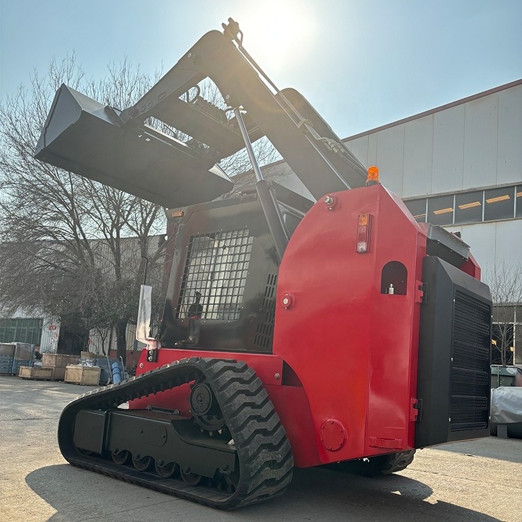 EPA 74hp 139hp Steer Skid 1000KG 1500KG Track Loader Cummins Diesel Skid Steer With Forestry Mulcher