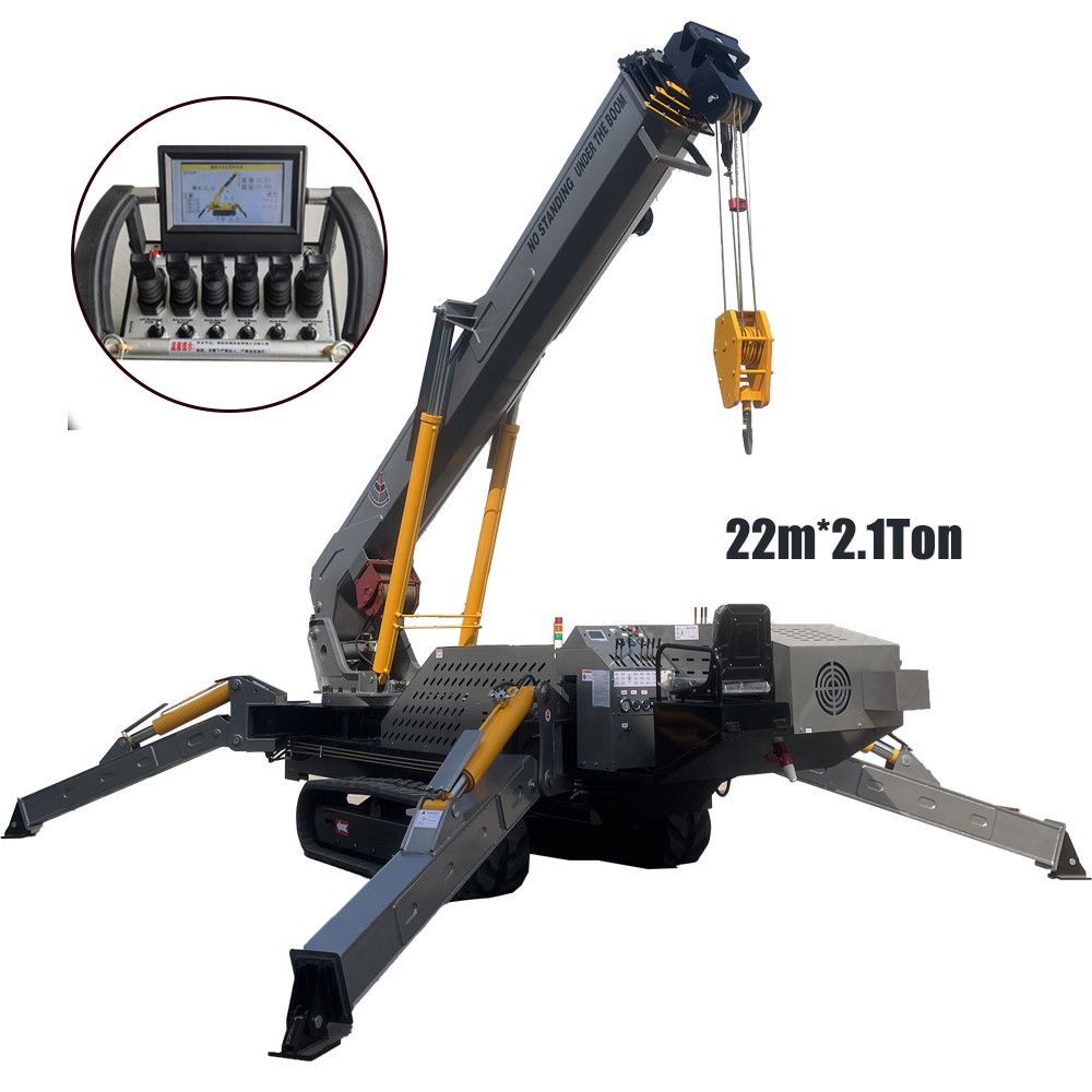 Electrical construction 12 ton spider crane 21 m boom electric movable small spider crane price