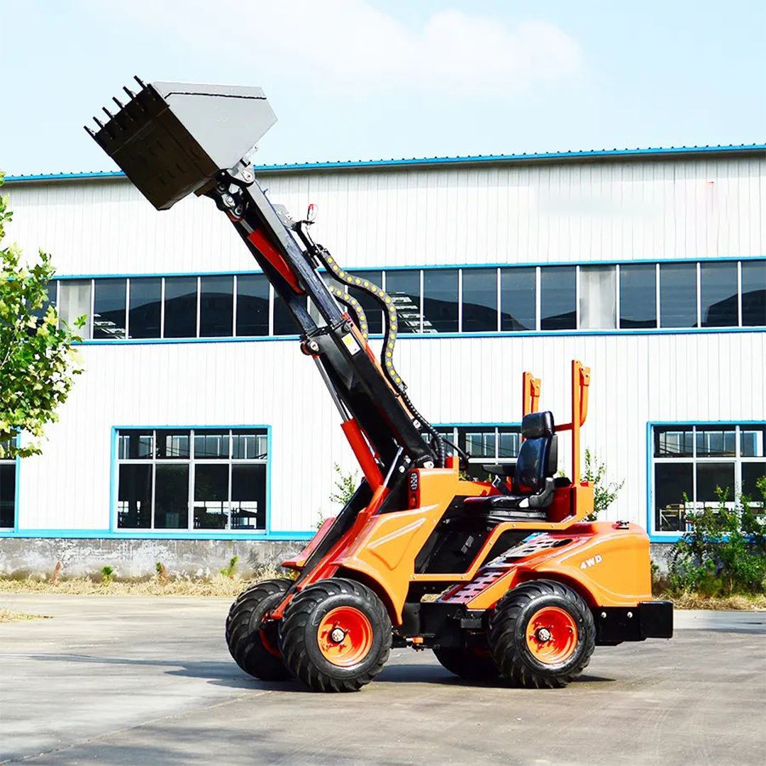 FREE SHIPPING diesel mini loader 500-1600kgs EPA stage V compact mini skid steer 4*4 front end loader with multi attachments