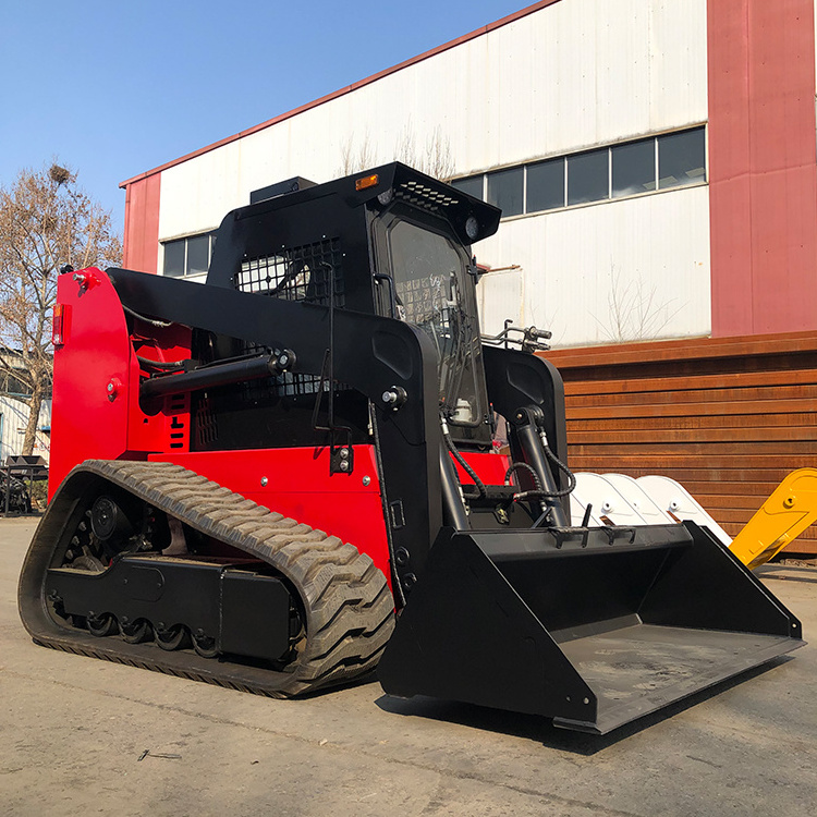 EPA 74hp 139hp Steer Skid 1000KG 1500KG Track Loader Cummins Diesel Skid Steer With Forestry Mulcher