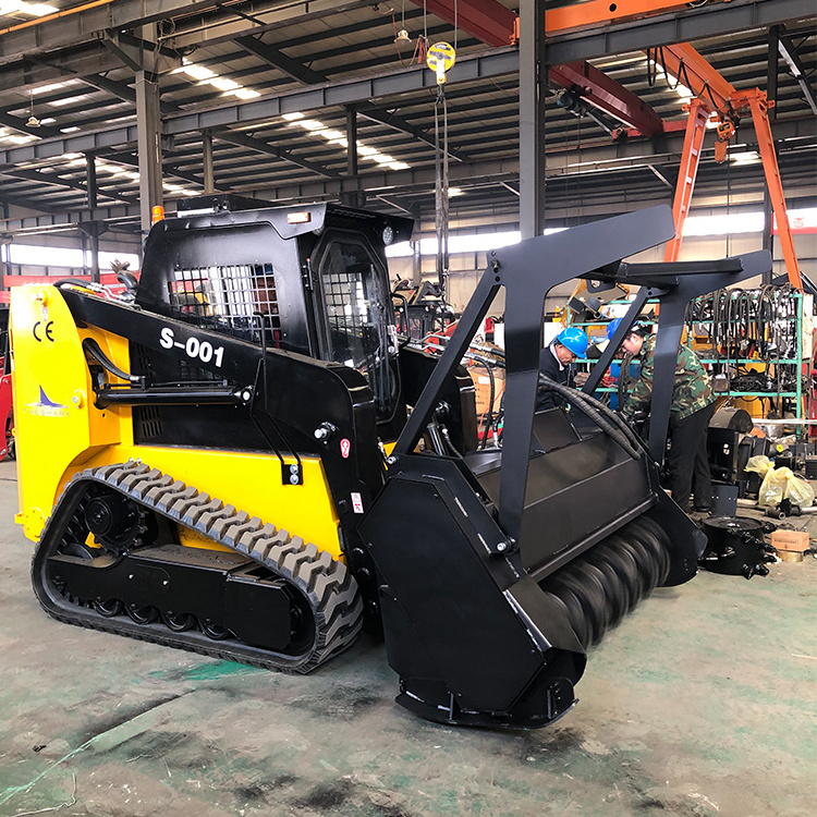 EPA Skid Steer 1050kg 1200kg Diesel Forestry Machinery Track Skid Steer Mini Skid Steer With Mulcher