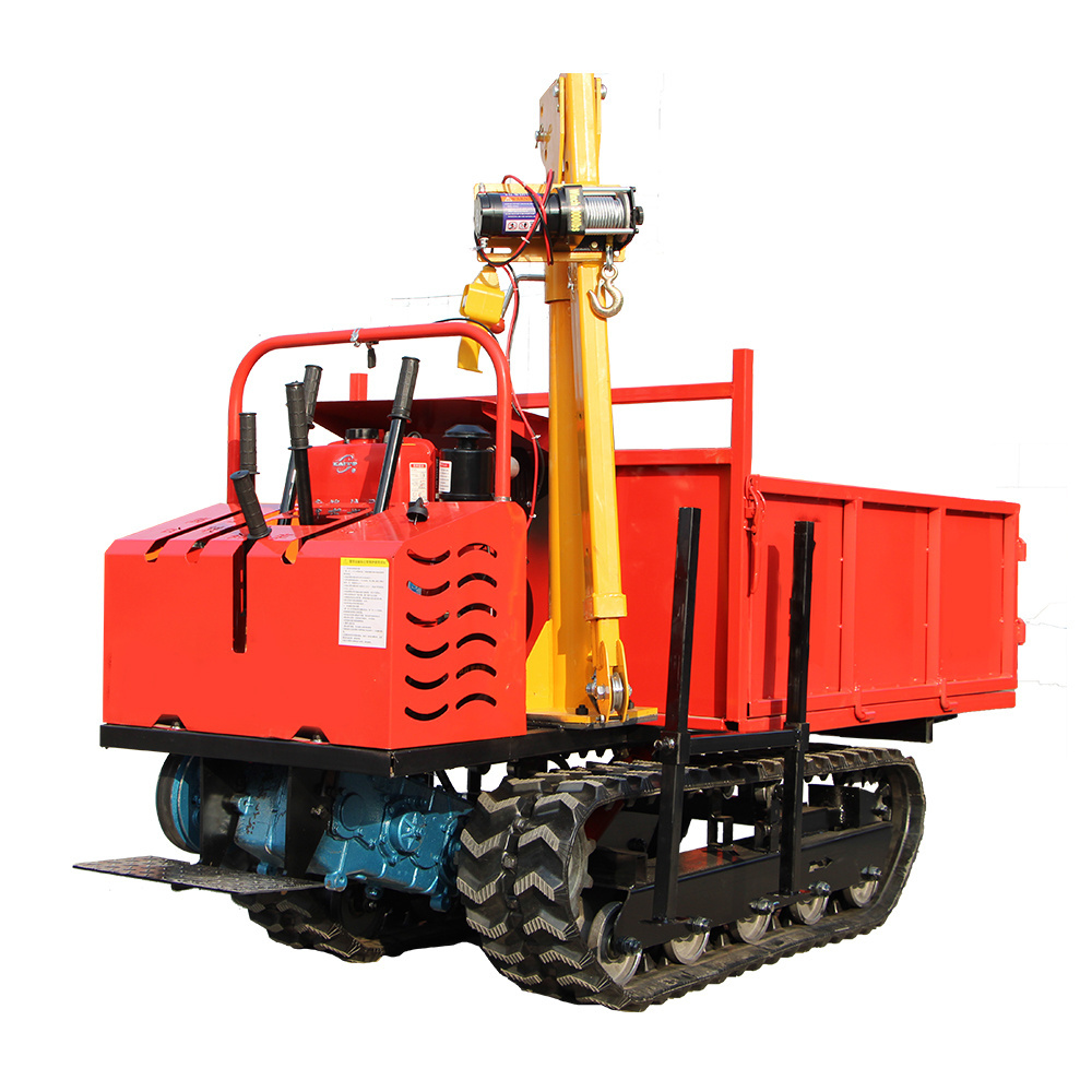 Factory crawler tipper truck vehicles small transporter flexible crawler 1.2Ton mini tracked dumper for sale