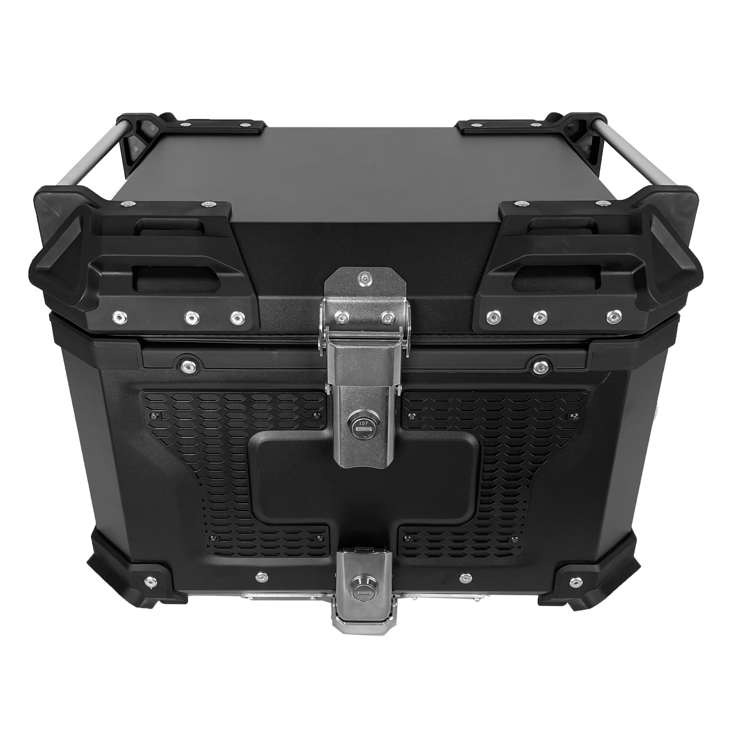 Top box for givi zontes tail scooter pannier expandable tool luggage top storage aluminum motorcycle box