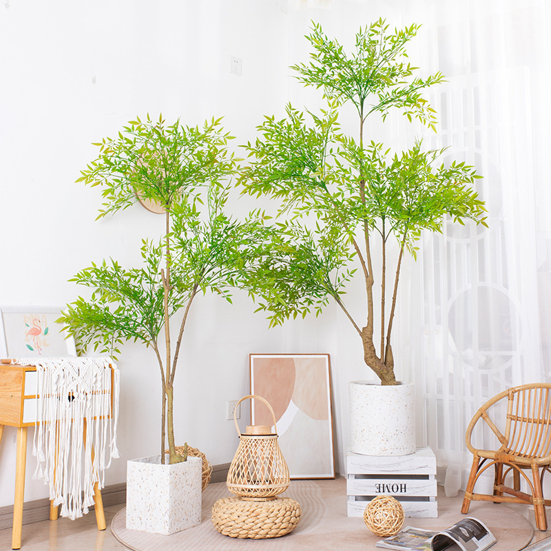 High quality artificial simulated green plant bonsai, DIY decoration and photography props for home and indoor store landscaping