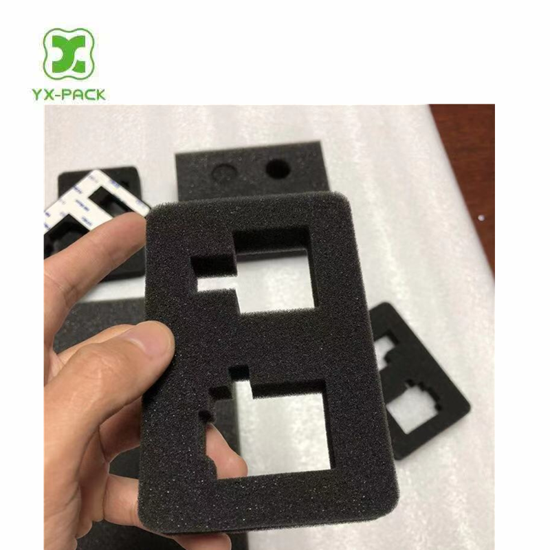 custom black open -cell foam part pu foam insert  sponge Lining for packing box