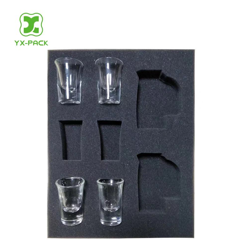 custom black open -cell foam part pu foam insert  sponge Lining for packing box