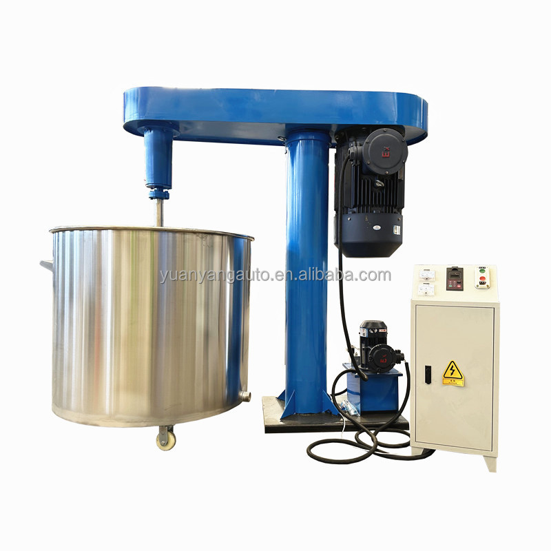 1000L Solvent based Paint Dispersing Mixer Machine 15KW High speed Dispersion Mixing Color paste Disssolver Disperser Machine