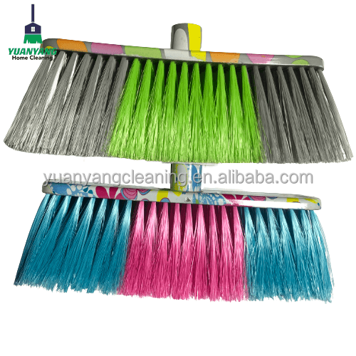 Indoor Plastic Broom Head With Feathered Bristles For Home Cleaning Ideal For All Floors Broomstick