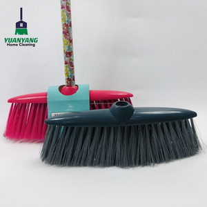 Good Quality Indoor Plastic Broom Head With Feathered Bristles For Home Cleaning Ideal For All Floors Broomstick