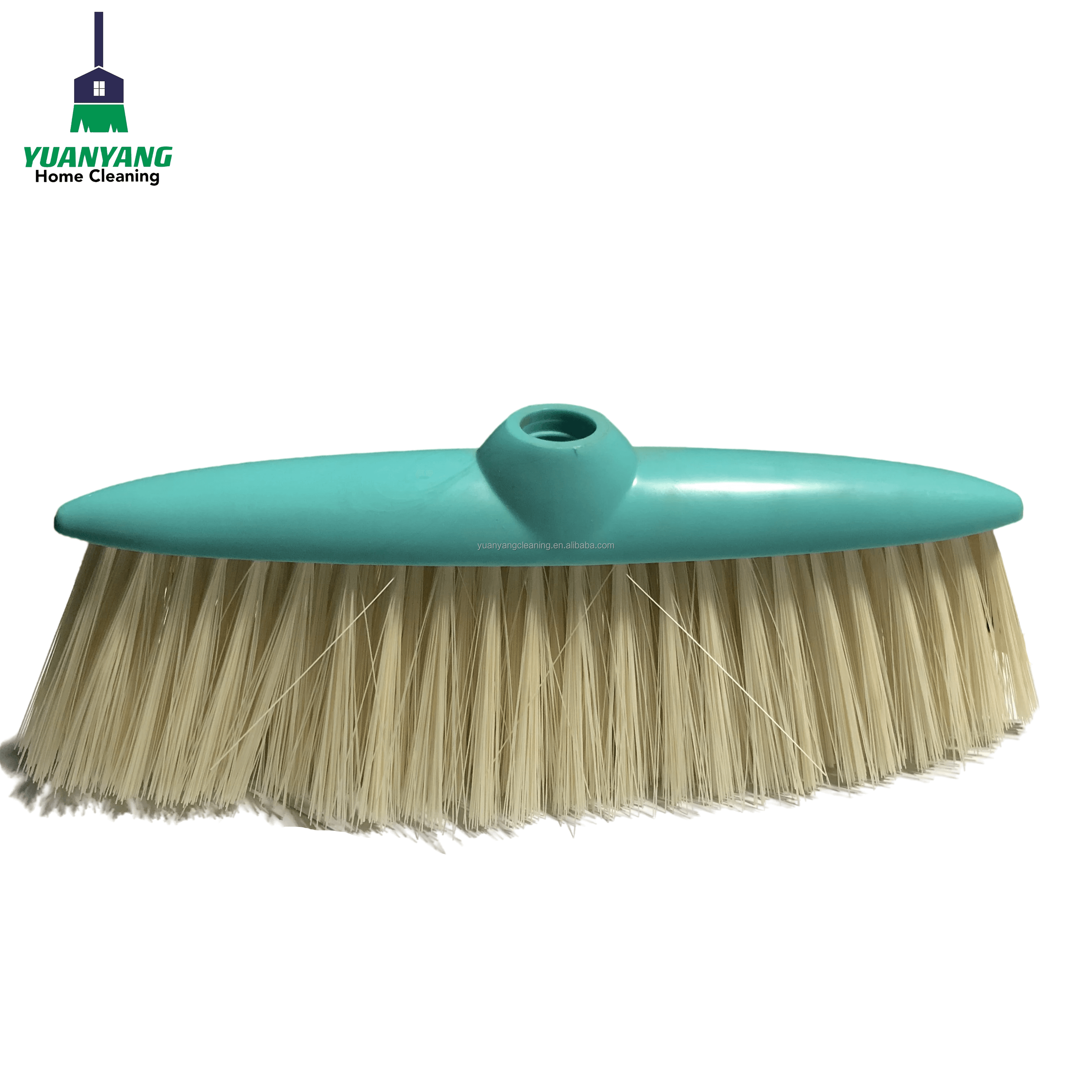 Good Quality Indoor Plastic Broom Head With Feathered Bristles For Home Cleaning Ideal For All Floors Broomstick