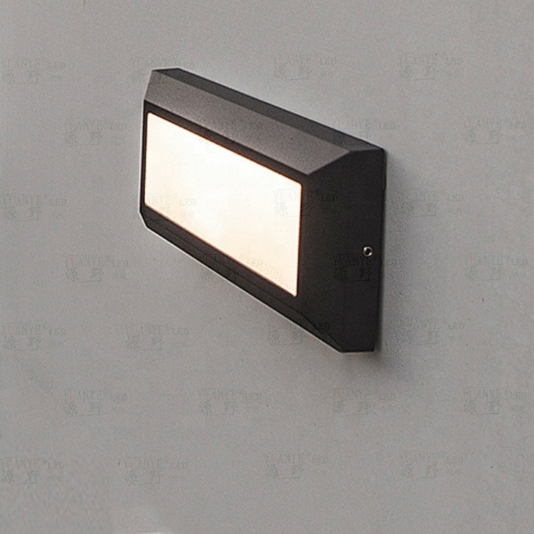 exterior wall stairs lighting integrated flush mounted horizontal long LED deck step Light