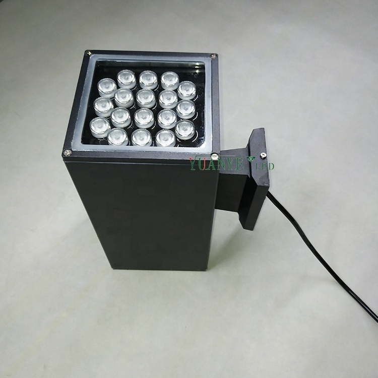 36w RGBW RF remote control dimmer square ip65 well fixtures waterproof outdoor led wall light dmx512 RDM