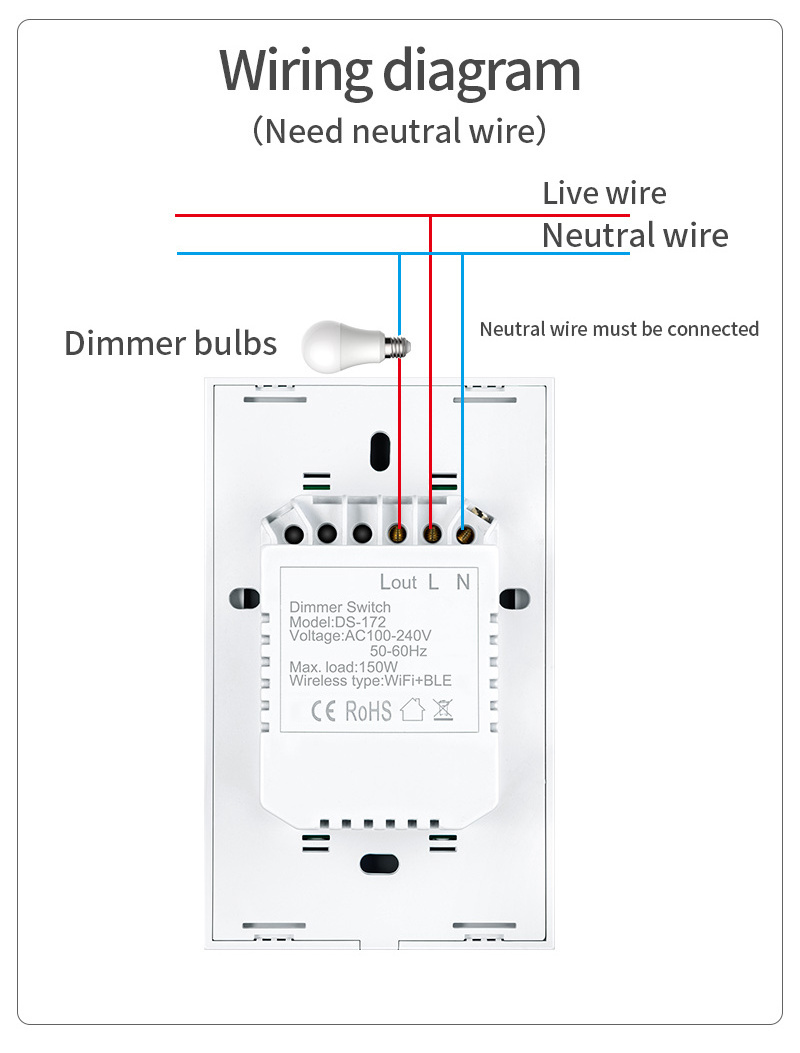 Custom Us Type Tuya 3 Gang 3way Lcd Interruptor Inteligente Smart Switches Wifi And Zigbee Light Switch