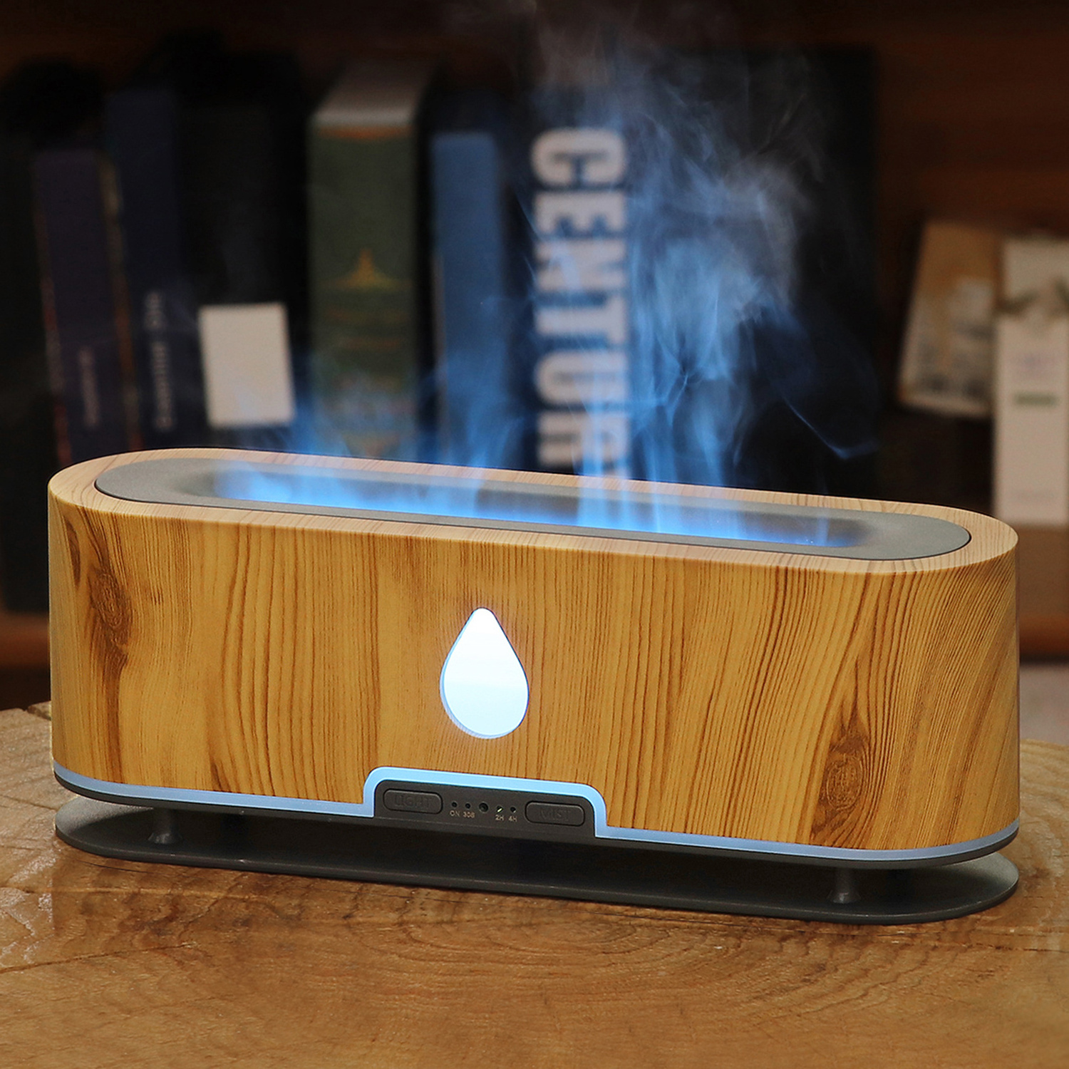 Popular Ultrasonic Flame Aroma Diffuser Atmosphere Lamp Essential Oil Fragrance Machine Desktop cool Humidifier Scent Dispenser