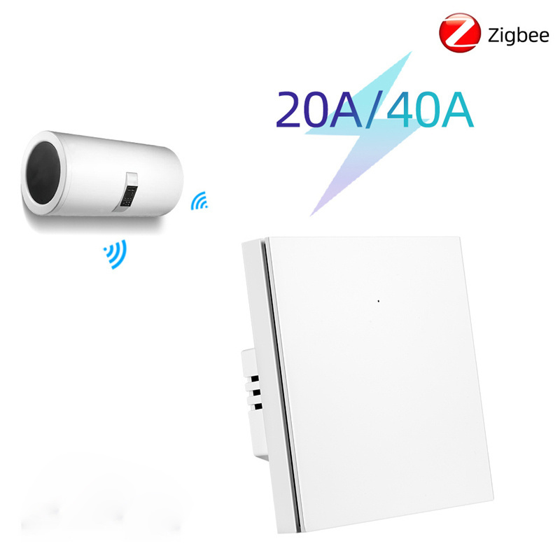 new arrival in stock 20A 40A 4000W 8000W EU UK standard Boiler zigbee Wifi push button Water Heater Smart Switch