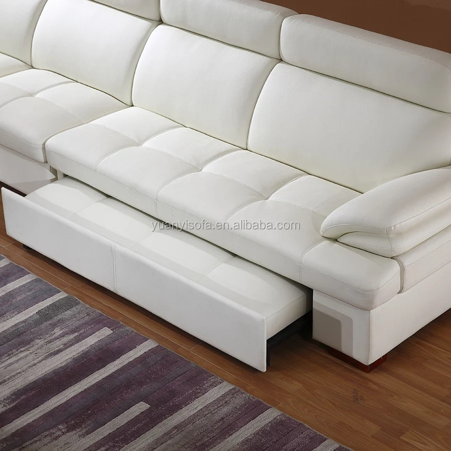 Best selling Multifunctional Corner Leather sleeper Sofa Bed with Storage YB3127