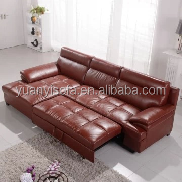 Best selling Multifunctional Corner Leather sleeper Sofa Bed with Storage YB3127