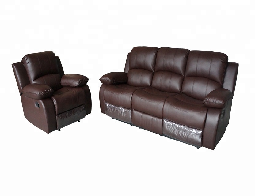 European style comfortable Living room home furniture recliner sofa set