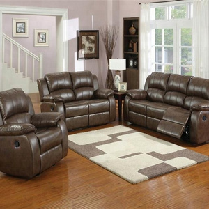 European style comfortable Living room home furniture recliner sofa set