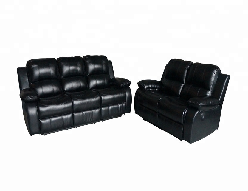 European style comfortable Living room home furniture recliner sofa set