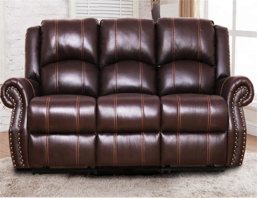 Classic italy Top grain leather sofa recliner Lazy boy reclining sofa