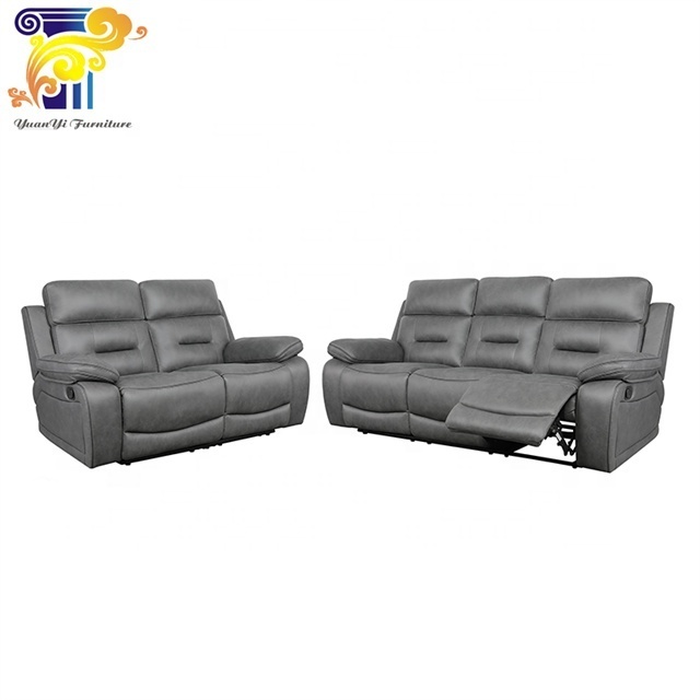 Hot selling classic Suede leather fabric home theater recliner sectional sofa with draw table