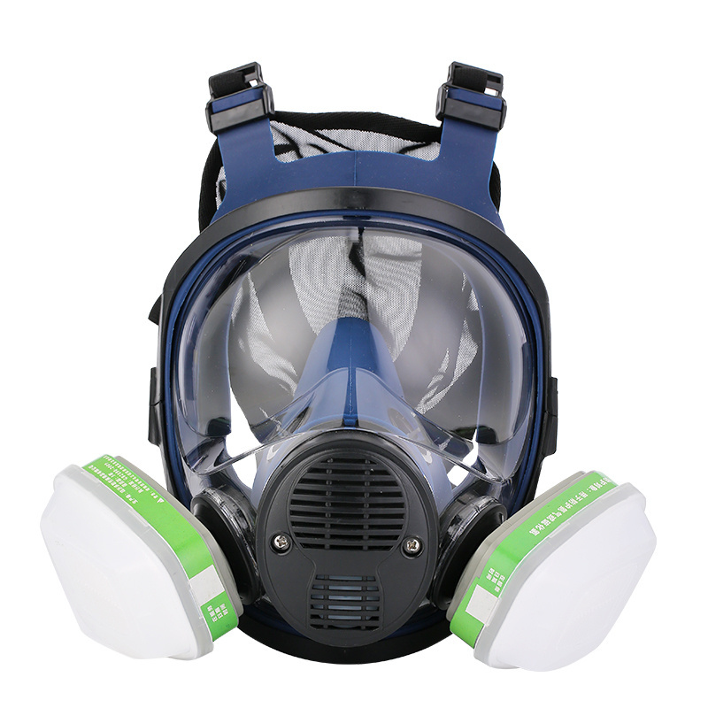 High Quality Full Face Silicone Gas Mask Adjustable Respirator Personal Respiratory Protection Made Polycarbonate Face Shields