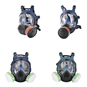 High Quality Full Face Silicone Gas Mask with Adjustable Respirator Personal Respiratory Protection Made of Polycarbonate