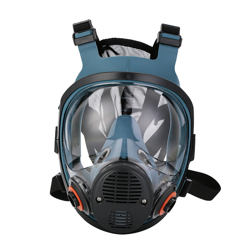 High Quality Full Face Silicone Gas Mask with Adjustable Respirator Personal Respiratory Protection Made of Polycarbonate