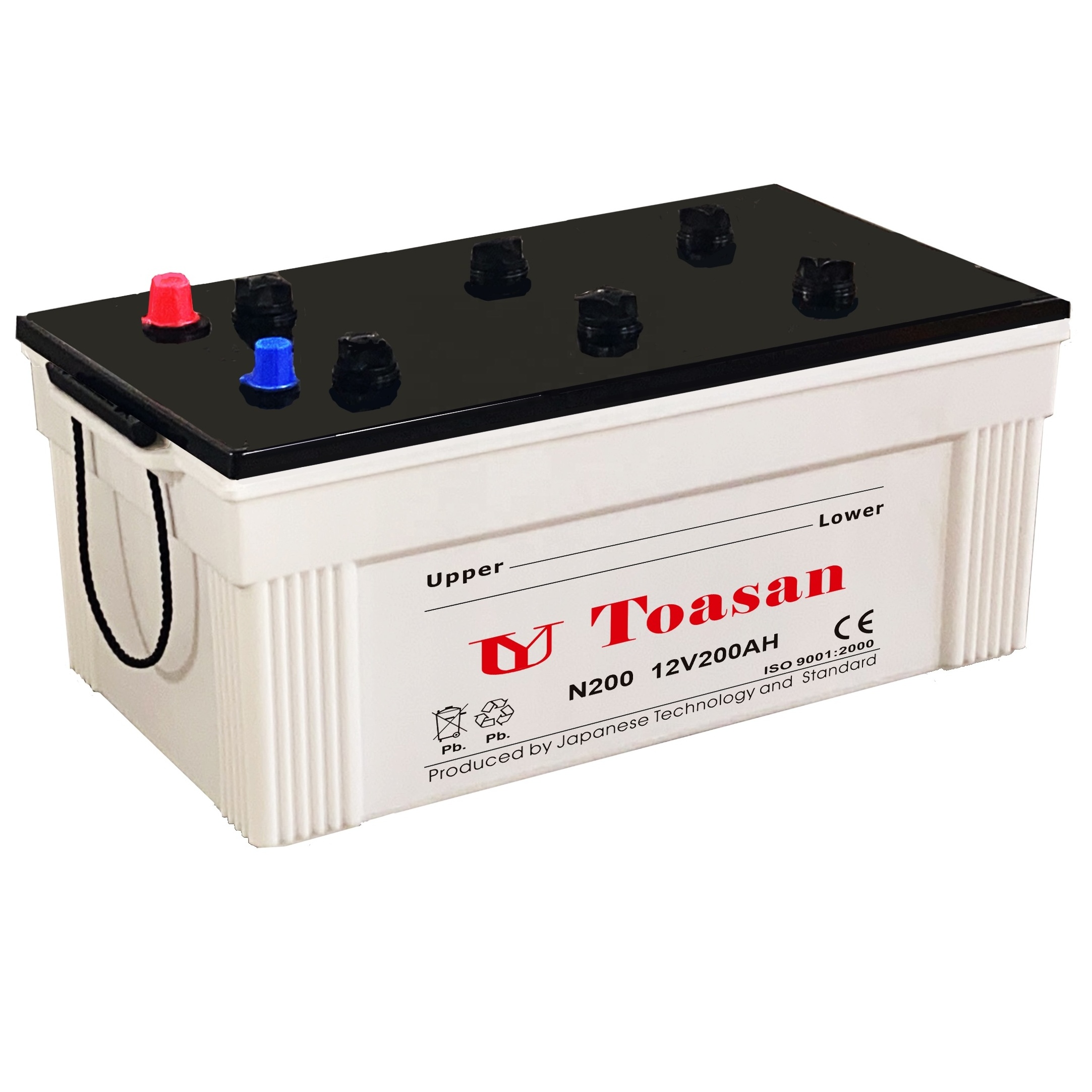 DIN100 Lead Acid Dry Charged Battery 12V100AH DIN Standard Car Battery