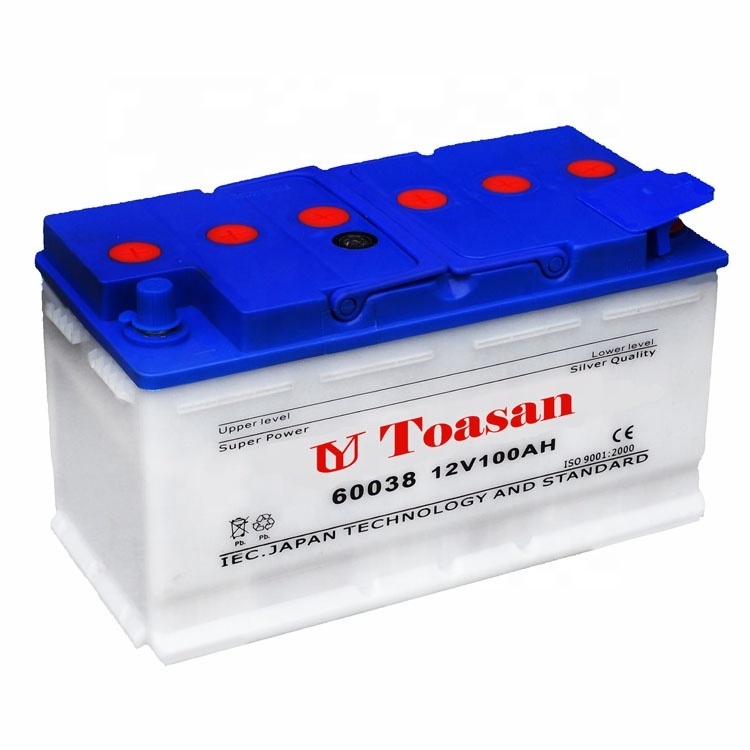 DIN100 Lead Acid Dry Charged Battery 12V100AH DIN Standard Car Battery