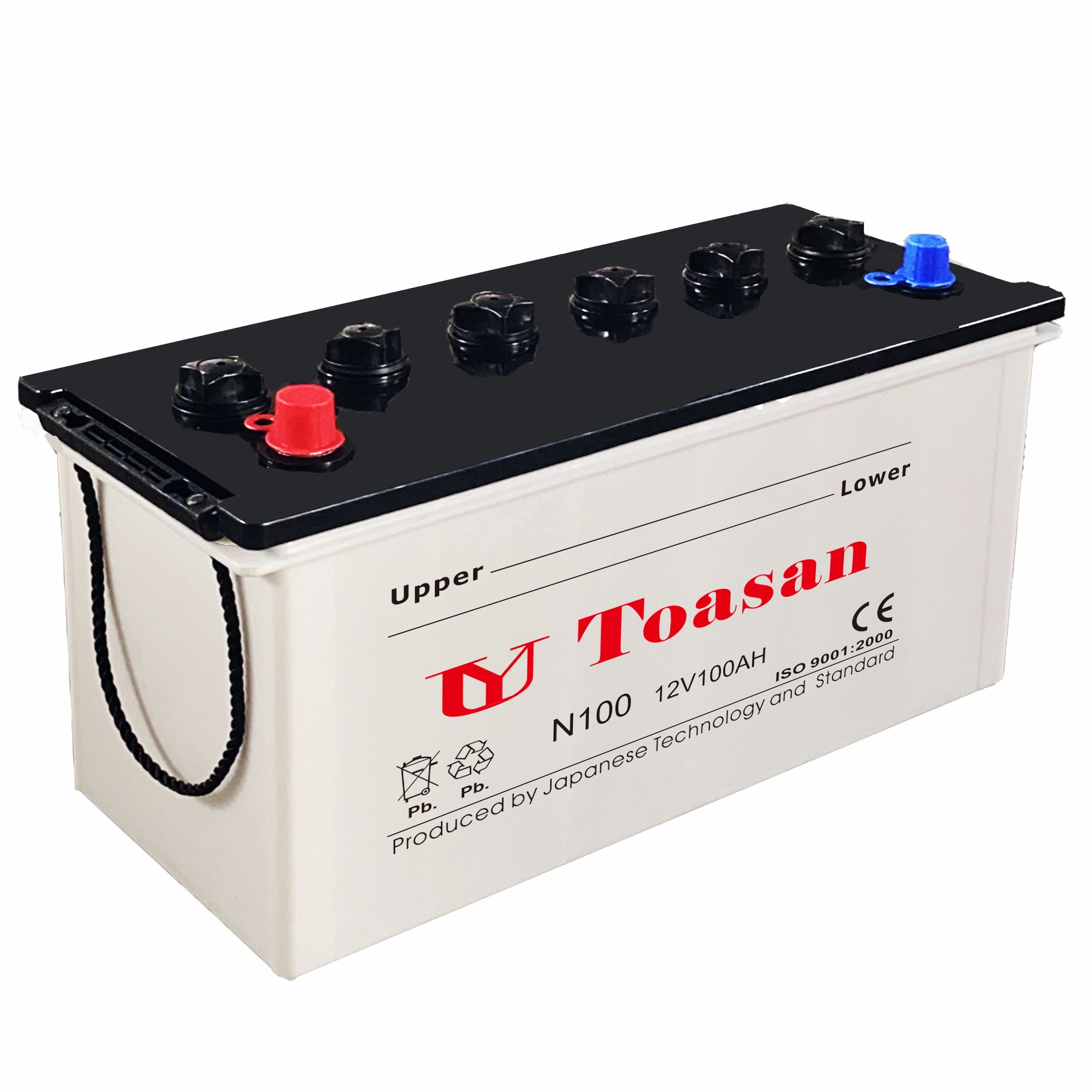 DIN100 Lead Acid Dry Charged Battery 12V100AH DIN Standard Car Battery