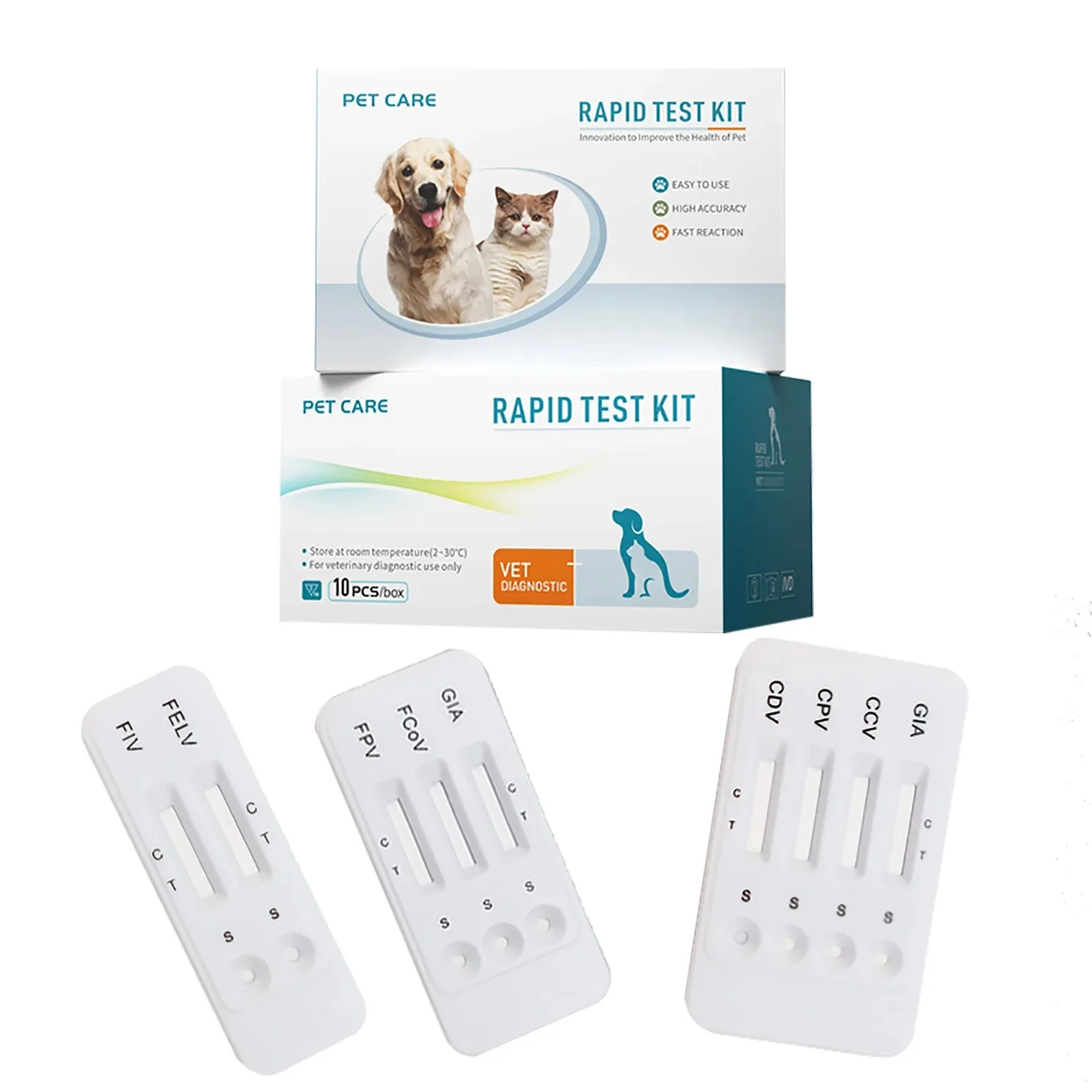 Canine Distemper Virus & Adenovirus-ll Antigen Comb(CDV +CAV-Il Ag) animal ocular nasal secretion testing vet rapid test