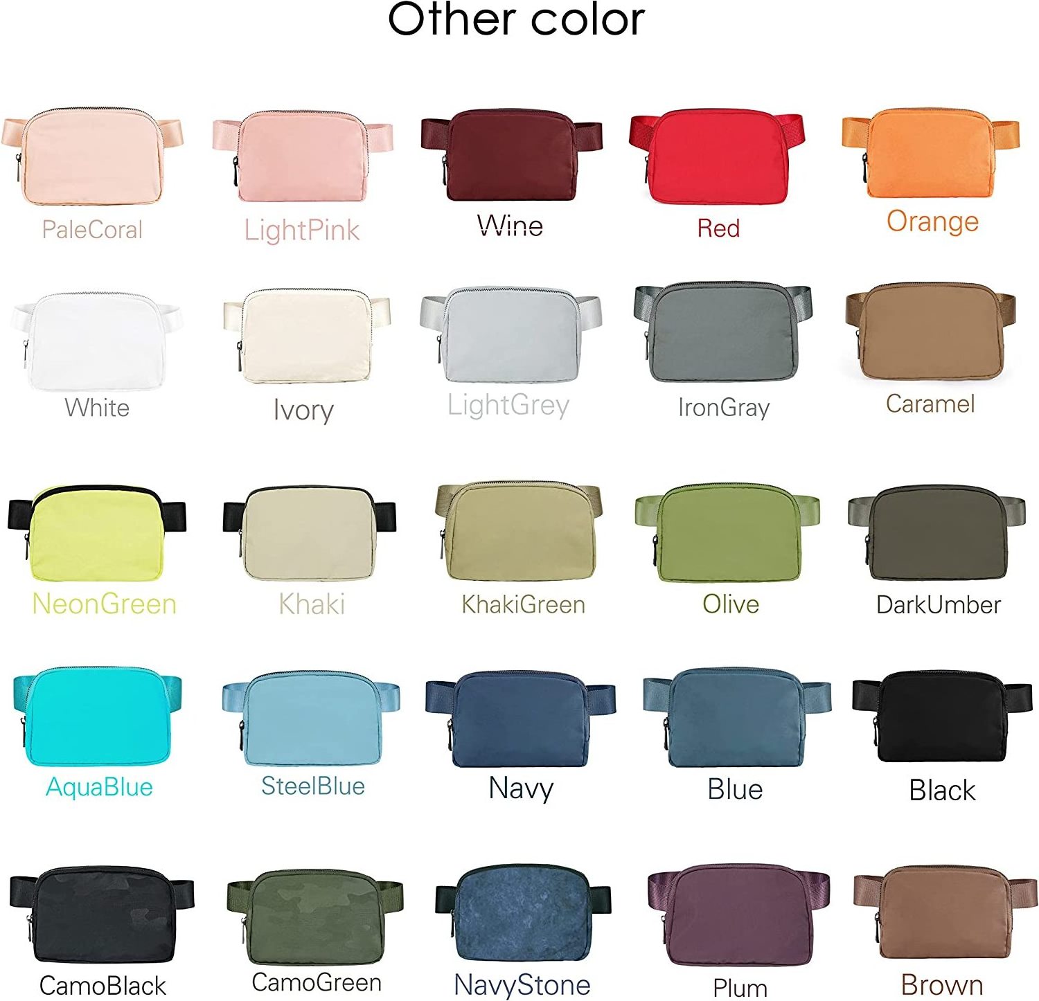 pouch waist bag waterproof waist bag custom waist bag lulul emon fanny pack wholesale crossbody fanny pack