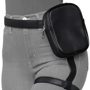 YBN Outdoor Sports Wholesale Custom Belt Bags Adjustable Straps Waterproof PU Leather Leg Bag Small Thigh Bags for Women