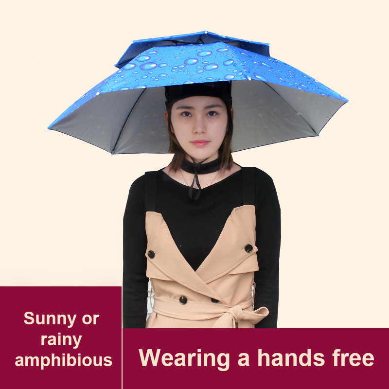 Head hat umbrella headwear umbrella anti uv head on umbrella zhejiang