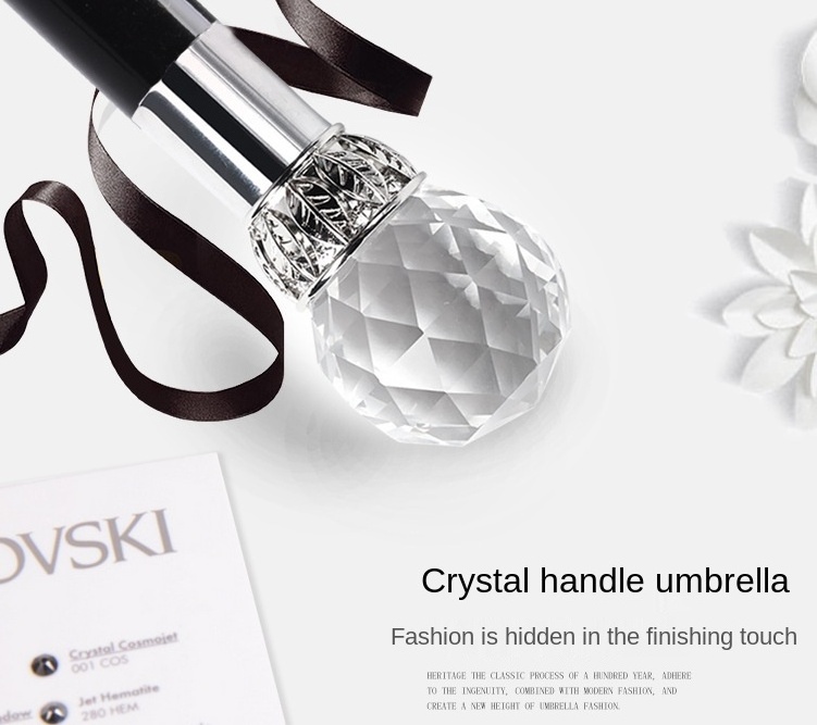 Gift high quality golf umbrella uv firm grip golf sun umbrella super large huge crystal handle umbrella