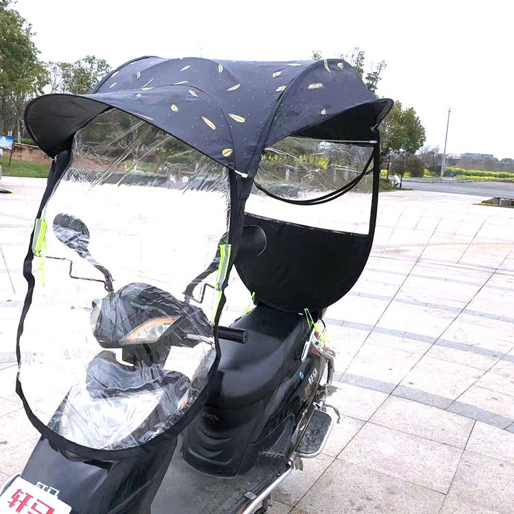 Motorcycle Scooter Rain Cover windproof Motorbike Electric Sun Shade Car Vehicle Umbrella Raincoat Poncho Cover Shelter