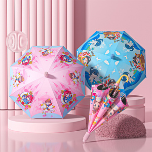 custom logo color kids frozen Suppliers manufacturer wholesale Elsa princess cheap cartoon animal stick girl's umbrella