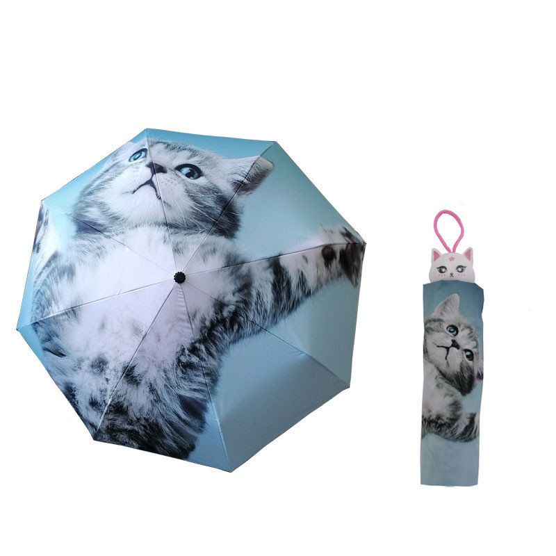 Creative Personality Husky umbrella two dog lovers umbrella cat rain and sunshine umbrella