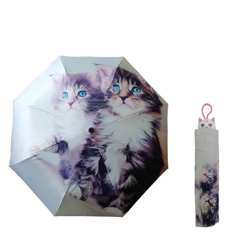 Creative Personality Husky umbrella two dog lovers umbrella cat rain and sunshine umbrella