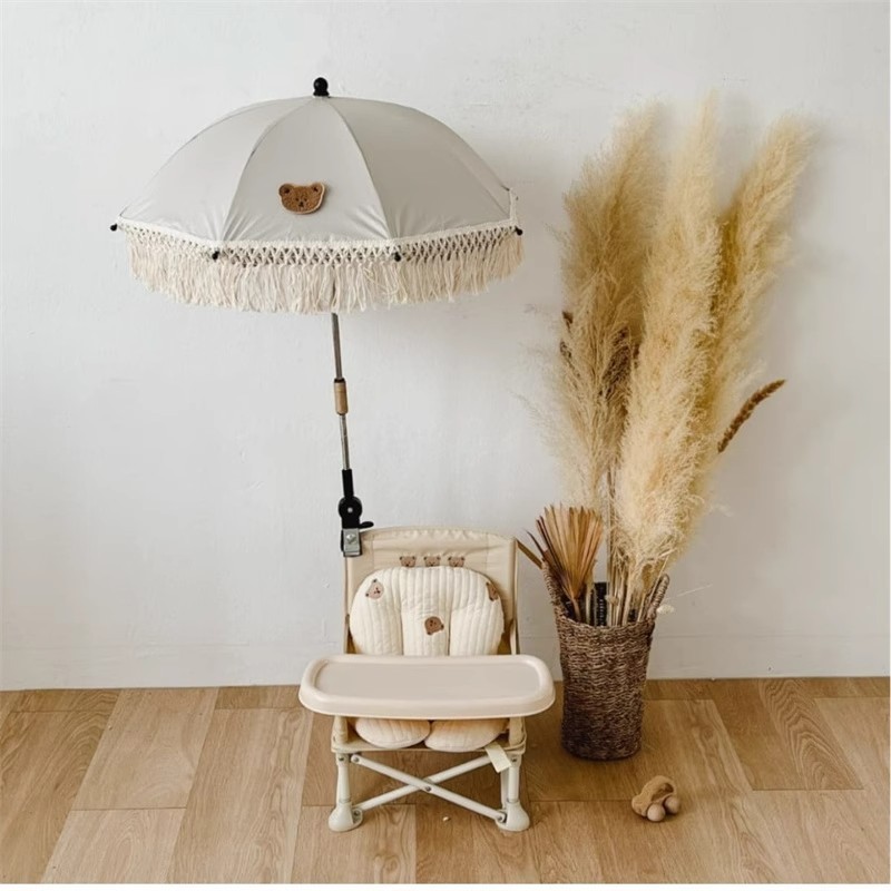 Bohemian  Umbrella tassels with long handle and straight  umbrella  Resistant to wind and rain stroller