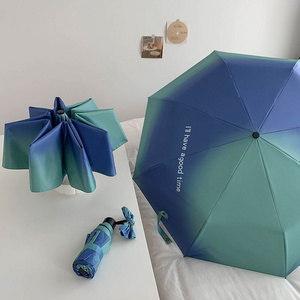 UV-resistant sun umbrellas Gradient color Cute funny umbrella Folding  Umbrella