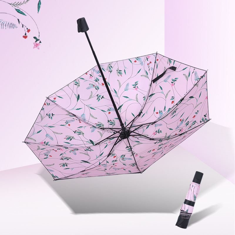 Green  Umbrella women's cartoon Pretty Student  automatic umbrellas  Sun umbrellas UV protection