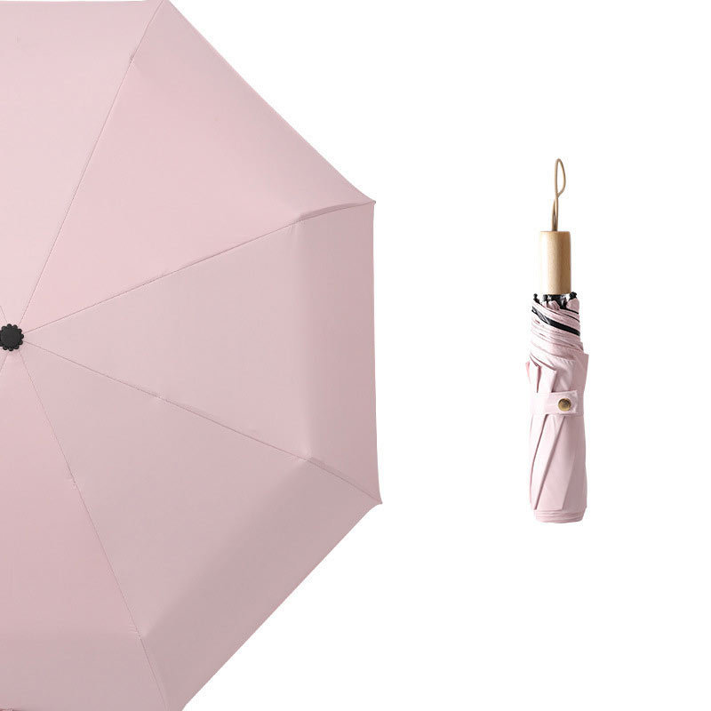 gift umbrella umbrellas with Wood handle Automatic umbrella 3 Fold Fully