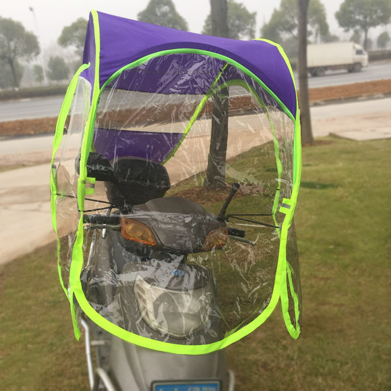 Full covered motorcycle umbrella outdoor windproof rainproof sunshade cover umbrella electric scooter umbrella for rain