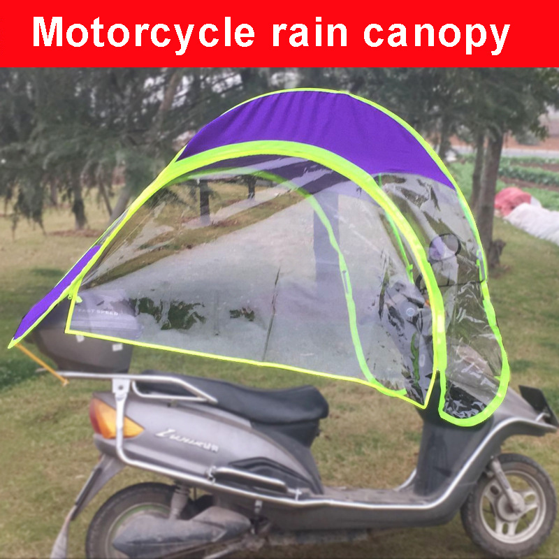 Full covered motorcycle umbrella outdoor windproof rainproof sunshade cover umbrella electric scooter umbrella for rain