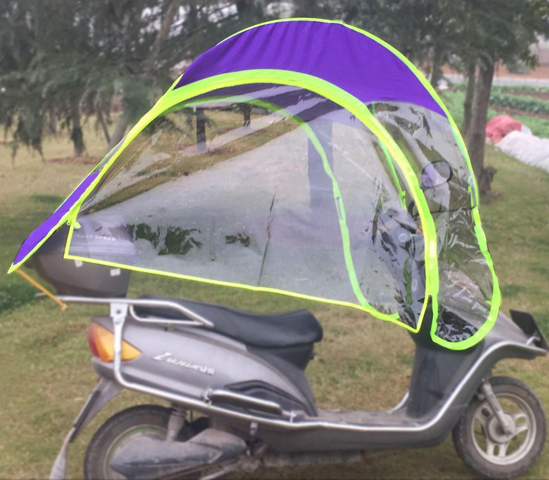 Full covered motorcycle umbrella outdoor windproof rainproof sunshade cover umbrella electric scooter umbrella for rain